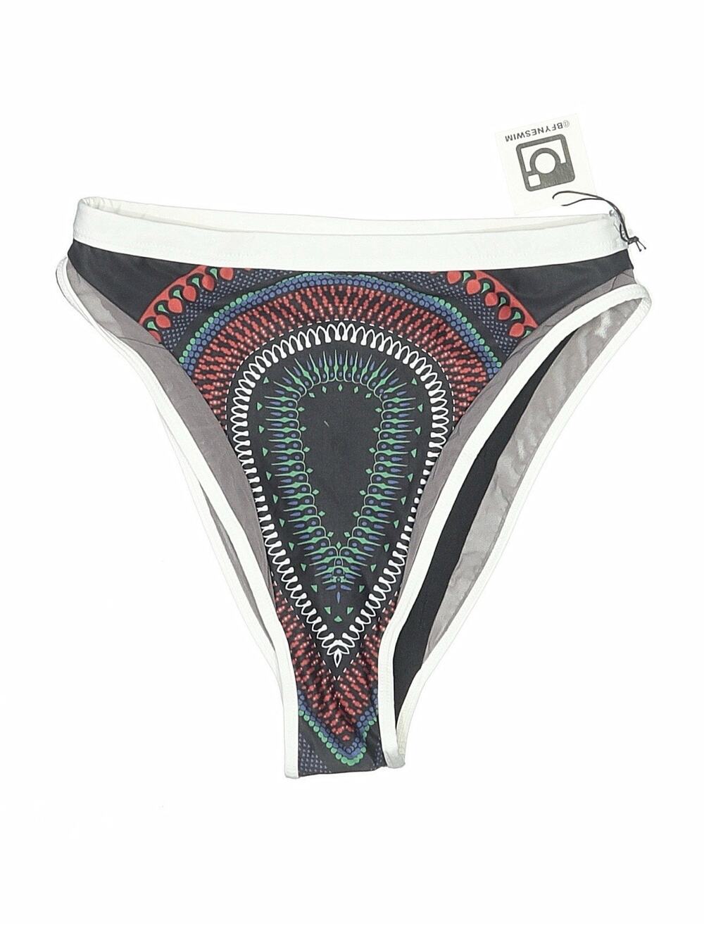 NWT B Fyne Uma Printed Swimsuit Bikini Bottom L